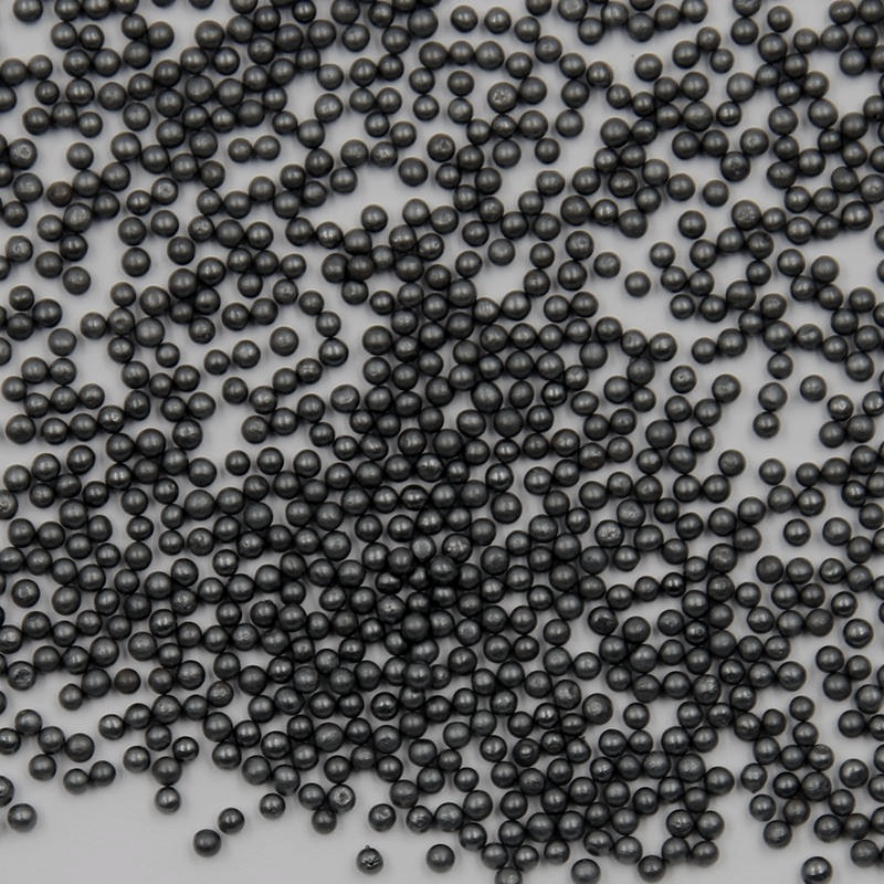 Cast steel shot piled for peening and blast programs